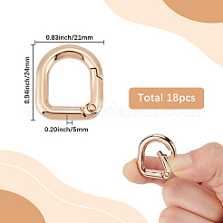18Pcs Alloy Spring Gate Rings&nbsp;FIND-SC0014-06G