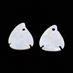 天然淡水シェルチャーム  魚の形  15x13x1~2mm  穴：0.5mm&nbsp;SHEL-N026-202