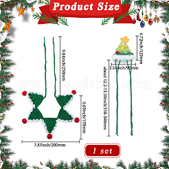 1Pc Cotton Pet Hat & 1Pc Star Collar Sets&nbsp;AJEW-GF0012-52
