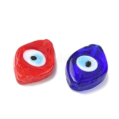 Handmade Eye Evil Lampwork Beads Strands&nbsp;LAMP-G168-07