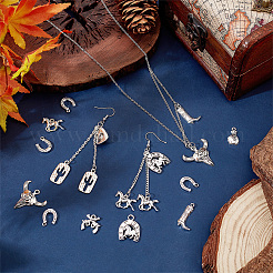 120Pcs 15 Styles Tibetan Style Alloy Pendants&nbsp;TIBE-PH0002-15