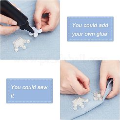 36個 9スタイル コンピューター刺繍 不織布 縫い付けパッチ  マスクと衣装のアクセサリー  ラインストーンと模造真珠のビーズで  王冠＆花＆ハート＆枝角＆蝶  クリスタル  18~35x20~45x4.5~10.5mm  4個/スタイル&nbsp;DIY-FG0002-27