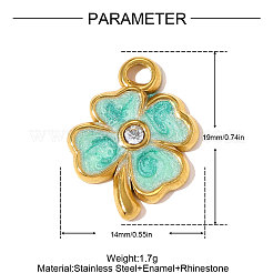 304 Stainless Steel Enamel Pendants&nbsp;STAS-OY010-50G