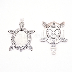 Alloy Pendant Cabochons Settings&nbsp;PALLOY-WH0079-89AS-RS