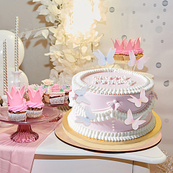 6 Sets 2 Colors Iron & Paper Butterfly Cake Toppers Decorations&nbsp;DIY-GA0007-53