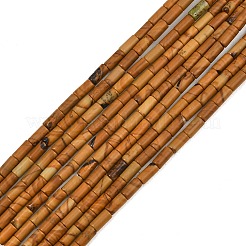 天然木レースストーン木製ジャスパービーズ連売り  コラム  4x2mm  穴：0.8mm  約102個/連  15.75''（40センチメートル）&nbsp;GG-CBAED3F-A07
