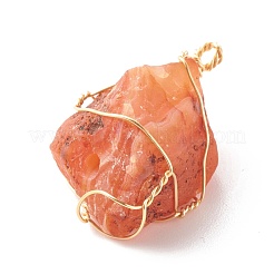 Rough Raw Natural Carnelian Pendants&nbsp;PALLOY-JF01219