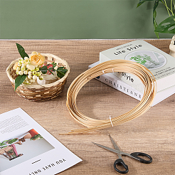 Flat Natural Bamboo Wicker Strips&nbsp;DIY-WH0591-586