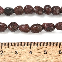 天然石ロードナイトビーズ連売り  ナゲット  タンブルストーン  6~8.5x6~7.5x5~8mm  穴：0.9mm  約27~35個/連  9.84~11.02''（25~28センチメートル）&nbsp;GG-CBA9392-05