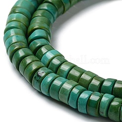 天然石ハウライトビーズ連売り  染め  フラットラウンド/ディスク  ヘイシビーズ  6~6.5x2.5~3mm  穴：1.2mm  約128~130個/連  14.88~14.96''（37.8~38センチメートル）&nbsp;G-E604-A03-C