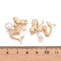 Brass Natural Cultured Freshwater Pearl Pendants&nbsp;LS-PEAR-N020-07K
