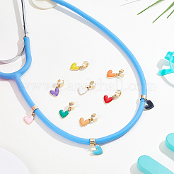 10Pcs Alloy Enamel Stethoscope Pendant Decorations&nbsp;HJEW-ME00150