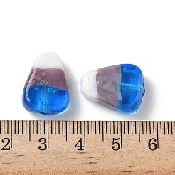手作りランプワークビーズ  トウモロコシ  ブルー  18x13x7mm  穴：1.4mm&nbsp;LAMP-Z014-01E