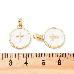Rack Plating Brass Enamel Pendants&nbsp;KK-C063-14G