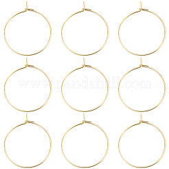 100Pcs 304 Stainless Steel Hoop Earrings Findings&nbsp;STAS-BBC0009-64