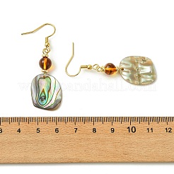 Natural Paua Shell Dangle Earrings&nbsp;EJEW-JE07429-01