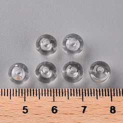 透明なアクリルビーズ  ラウンド  透明  8x7mm  穴：2mm&nbsp;X-MACR-S370-A8mm-205