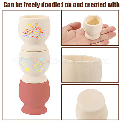 12Pcs Unfinished Wood Cup&nbsp;WOOD-CA0001-87A