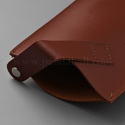 合成皮革の包丁・はさみケース  長方形  サドルブラウン  220x115x8mm&nbsp;AJEW-WH20033-063C