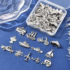 52Pcs 13 Style Tibetan Style Alloy Pendants&nbsp;TIBEP-FP0001-10