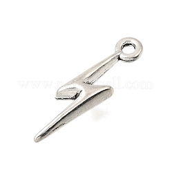 合金のチベット風チャーム  ライトニングボルトチャーム  アンティークシルバー  19.5x6x2.5mm  穴：1.4mm&nbsp;AL-CBA5334-07AS