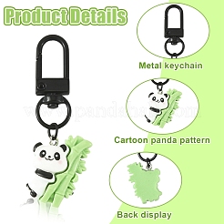 15Pcs 5 Styles Panda Resin Pendant Decorations&nbsp;HJEW-YW00210