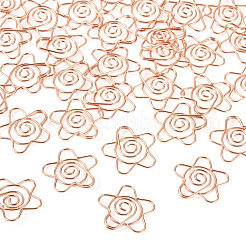 Flower Iron Paper Clips&nbsp;AJEW-TAC0006-32RG