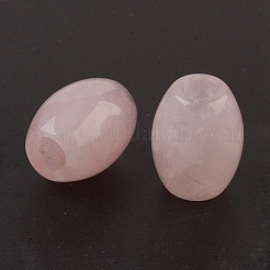 天然ローズクォーツヨーロピアンビーズ  大穴ビーズ  バレル  15~17x12~13.5mm  穴：4.5~5mm&nbsp;X-G-F580-A06