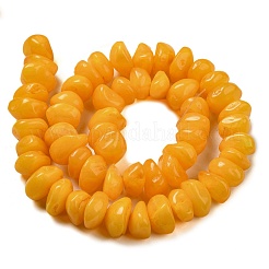 樹脂模造琥珀ビーズ連売り  チップ  オレンジ  7~10x12~14.5x10~14.5mm  穴：1mm  約54個/連  15.94''~16.14''（40.5~41センチメートル）&nbsp;RESI-Z017-02B
