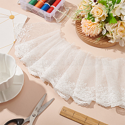 5 Yards Flower Pattern Polyester Lace Fabric&nbsp;DIY-BC0013-19