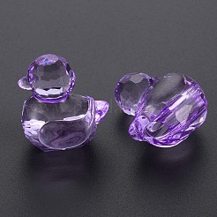 Transparent Acrylic European Beads&nbsp;MACR-S373-75-B