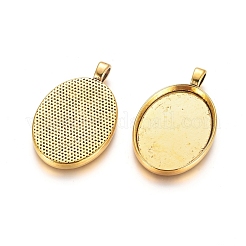 Alloy Pendant Cabochon Settings&nbsp;PALLOY-2421-AG-LF