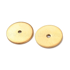 304ステンレススチールスペーサービーズ  イオンプレーティング（ip）  ディスク  18KGP本金メッキ  10x1mm  穴：1.2mm&nbsp;X-STAS-L318-02G-03