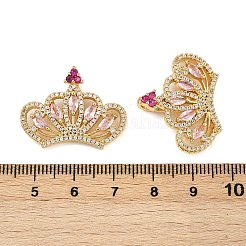 Brass Micro Pave Cubic Zirconia Pendants&nbsp;KK-S526-09G-B