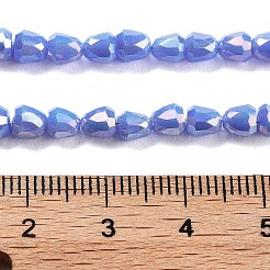 電気メッキガラスビーズセット  多面カット  鐘  藤紫色  4x3.5~4mm  穴：1mm  約98個/連  13.70''（34.8センチメートル）&nbsp;EGLA-D030-P4mm-B05