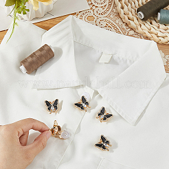 Alloy & Enamel & Rhinestone Cufflinks&nbsp;BUTT-CP0001-15B