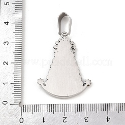 304ステンレスペンダント  聖母マリア  アンティークシルバー  33x25.5x3mm  穴：10x5mm&nbsp;STAS-Z171-07AS
