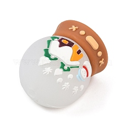 シリコンビーズ  焦点ビーズ  クリスマステーマ  カラフル  ラウンド  25x22x23mm  穴：3mm&nbsp;SIL-I017-01S