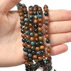 Natural Ocean Jasper Beads Strands&nbsp;G-F668-26-6mm