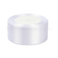 片面ソリッドカラーサテンリボン  ギフト包装用  パーティーデコレーション  ホワイト  1-1/2インチ（38~40mm）  約25ヤード/ロール（22.86メートル/ロール）  5のロール/グループ  125ヤード（114.3m /グループ）&nbsp;SRIB-S051-40mm-001