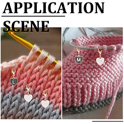 56Pcs 2 Colors Alloy Enamel Pendant Locking Stitch Markers&nbsp;HJEW-SC00141