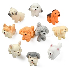 34Pcs 17 Styles Opaque Resin Dog Display Decorations&nbsp;RESI-CJ0005-40