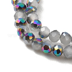 Electroplate Glass Faceted Rondelle Beads Strands&nbsp;EGLA-D020-4x3mm-M3