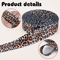 Polyester Leopard Printed Ribbons&nbsp;DIY-WH0632-86