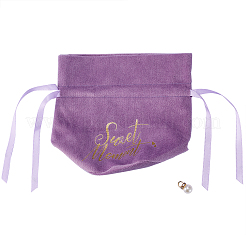 Velvet Jewelry Drawstring Gift Bags&nbsp;ABAG-CJC0003-03C