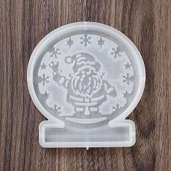 クリスマスのテーマDIYシリコンモールド  レジン型  UVレジン用  エポキシ樹脂工芸品作り  ホワイト  サンタクロース  125x112x11mm&nbsp;SIMO-G004-01A