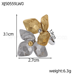 304 Stainless Steel Finger Rings for Women&nbsp;STAS-OY011-93GP