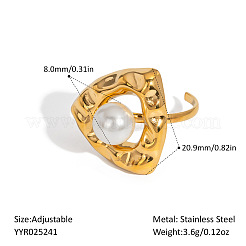 Adjustable 304 Stainless Steel Cuff Rings for Women&nbsp;ON2126-3