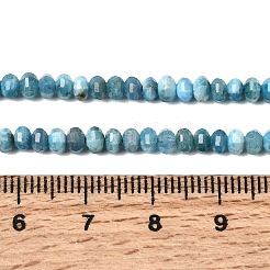 天然石アパタイトビーズ連売り  ランタン  多面カット  4x3mm  穴：0.8mm  約138個/連  15.28''~15.47''（38.8~39.3センチメートル）&nbsp;G-K376-I08-3x4mm