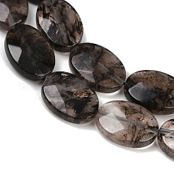 ウォーターメロンストーンガラスビーズ連売り  多面カット  オーバル  18x13x6mm  穴：1.2mm  約22個/連  15.67''（39.8センチメートル）&nbsp;G-F795-B01